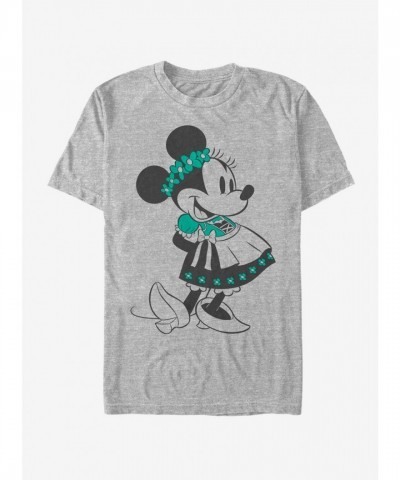 Disney Minnie Mouse Vintage Dirndl T-Shirt - Grey Unisex