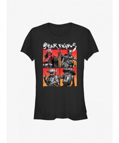 Star Wars Visions Graphic Tee for Girls - Black Cotton
