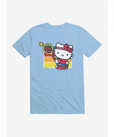 Hello Kitty Tennis Print Unisex T-Shirt in Blue