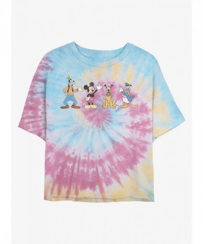 Disney Girls Crop T-Shirt - Mickey Mouse Groupie Tie-Dye in Multi
