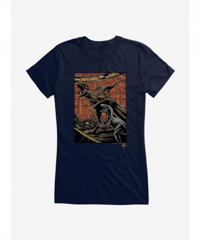 Jurassic World Dinosaurs Rule Girls Lightweight Cotton T-Shirt