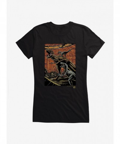 Jurassic World Dinosaurs Rule Girls Lightweight Cotton T-Shirt