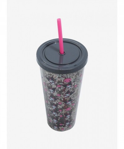 Kuromi Glitter Skull Acrylic Travel Cup for Women