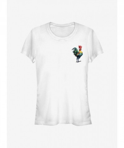 Disney Moana Hei Hei Lightweight Cotton Girls T-Shirt - White