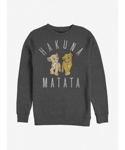 Disney The Lion King Grey Love Crewneck Sweatshirt for Men