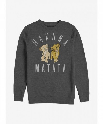 Disney The Lion King Grey Love Crewneck Sweatshirt for Men