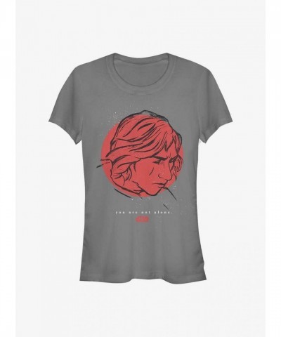 Star Wars Kylo Ren Grey T-Shirt for Girls - Lightweight Cotton