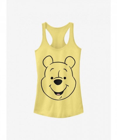 Disney Winnie The Pooh Big Face Graphic Tee for Girls - Yellow