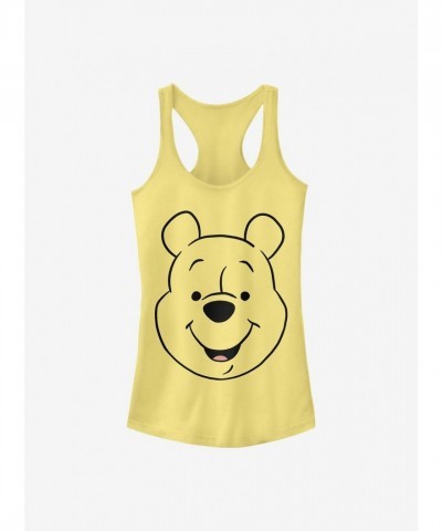 Disney Winnie The Pooh Big Face Graphic Tee for Girls - Yellow