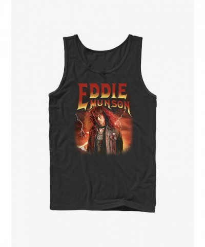 Stranger Things Eddie Munson Metal Tank Top - Black Men's
