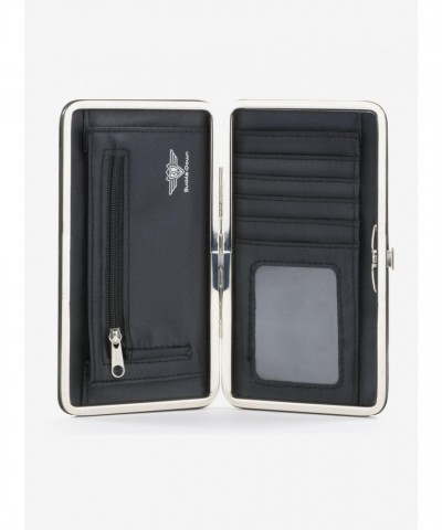 Riverdale Hinged Wallet - Stylish Vegan Leather & Stainless Steel