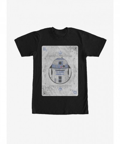 Star Wars R2-D2 Playing Card Design Unisex Black T-Shirt