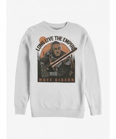 Mandalorian Gideon Crew Long Sleeve Sweatshirt - White Men's Size