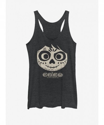 Disney Pixar Coco Miguel Skeleton Women's Racerback Tank Top - Black
