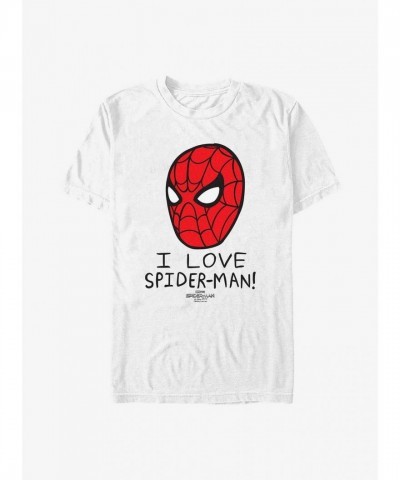 Marvel No Way Home Spider-Man "I Love Spider-Man" Unisex T-Shirt - White