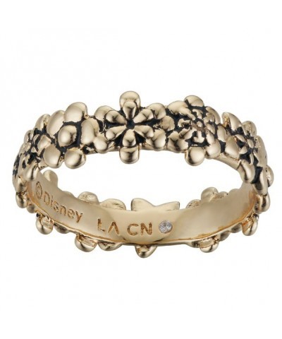 Encanto Themed Goldtone Floral Ring with Cubic Zirconia Accents
