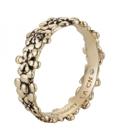 Encanto Themed Goldtone Floral Ring with Cubic Zirconia Accents
