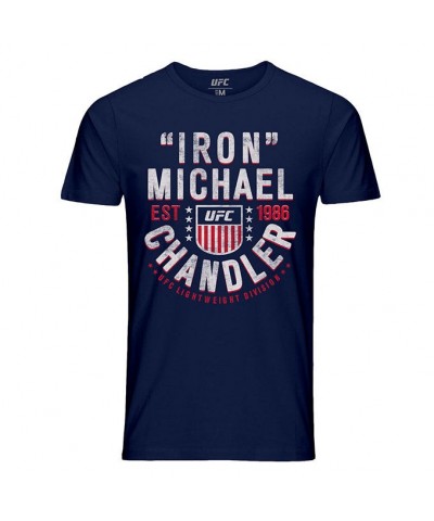 Men's Official UFC Michael "Iron" Chandler Navy Graphic Tee