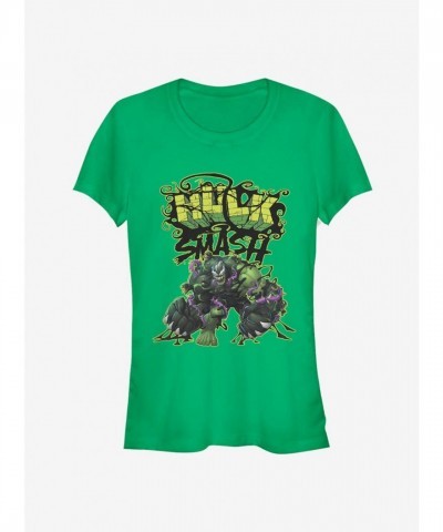 Marvel Girls' Smash Hulk Venom Tee - Green