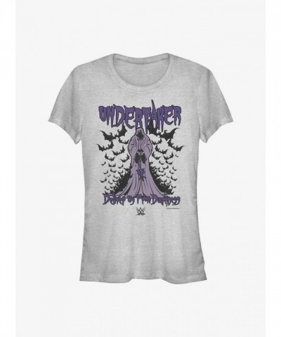 WWE Undertaker Girls T-Shirt - Grey Lightweight Comfort