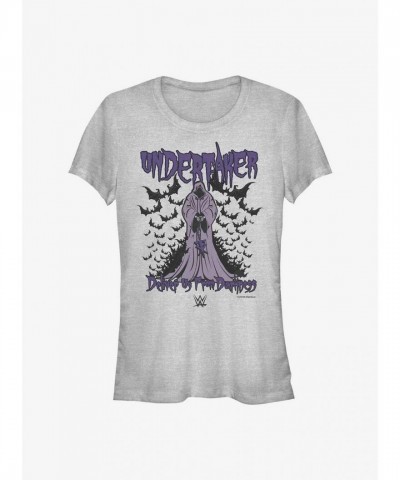 WWE Undertaker Girls T-Shirt - Grey Lightweight Comfort