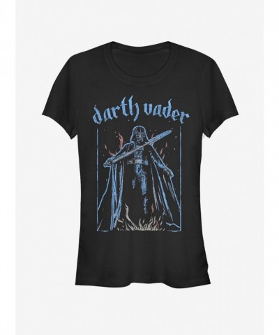 Star Wars Darth Vader Adorable Girls T-Shirt - Black
