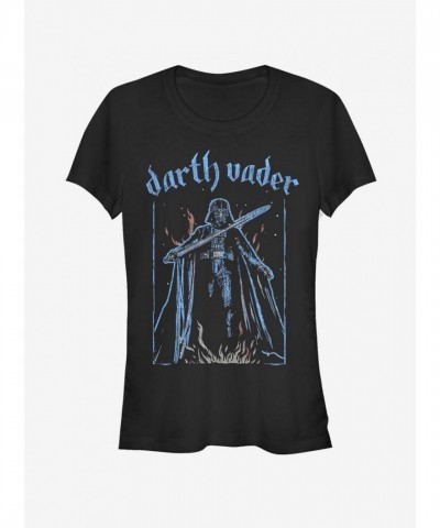 Star Wars Darth Vader Adorable Girls T-Shirt - Black