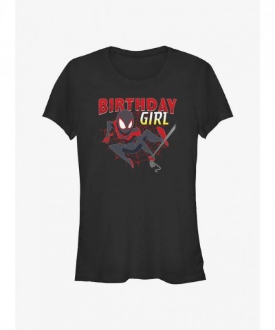 Marvel Miles Morales Birthday Girl T-Shirt - Black