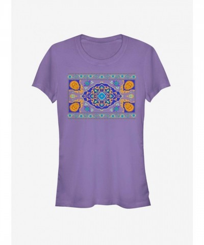 Disney Aladdin 2019 Purple Magic Carpet Panel Junior T-Shirt for Girls