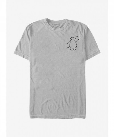 Disney Vintage Line Big Hero 6 Baymax T-Shirt - Men's SILVER