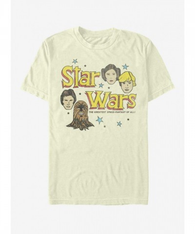 Star Wars Classic Cartoon T-Shirt in Beige for Men
