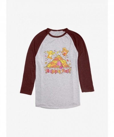 Care Bears Fall Happy Raglan - Red Men's Lightweight Tee
