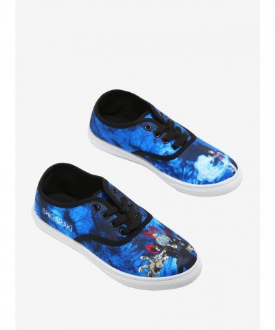 My Hero Academia Dabi & Shigaraki Blue Tie-Dye Lace-Up Sneakers for Women