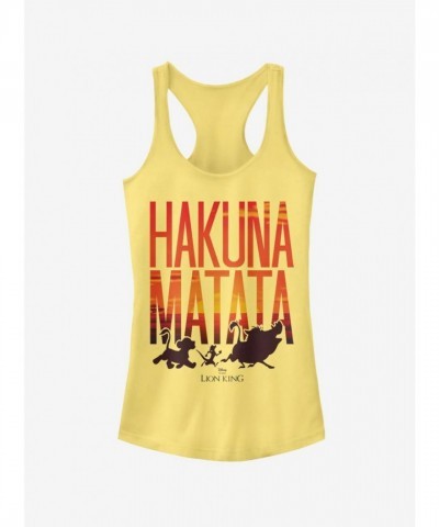 Disney Sunset Matata Girls Cotton Tank Top - Junior Sizes
