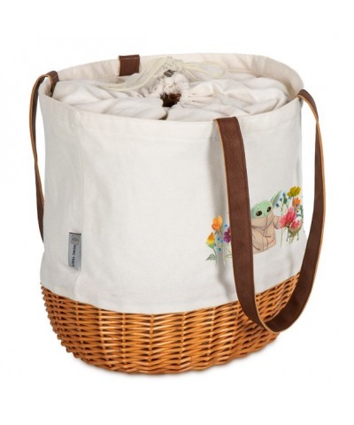 Grogu Tote Bag for Star Wars Fans – Mandalorian Inspired Canvas Beach Bag