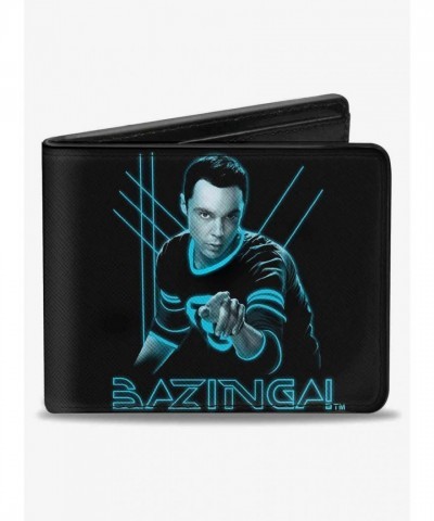 The Big Bang Theory Sheldon Bazinga Leather Bifold Wallet for Men