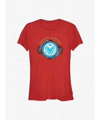 Marvel Black Panther Vibranium Reactor Girls T-Shirt in Red