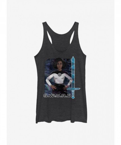 Marvel WandaVision Fashionable Tank Top for Girls - Black