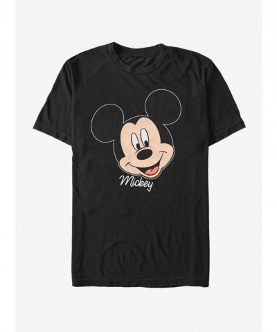 Disney Mickey Mouse Big Face Graphic Tee - Men's Black