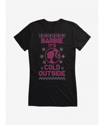 Barbie Girls Ugly Christmas T-Shirt It's Cold Outside