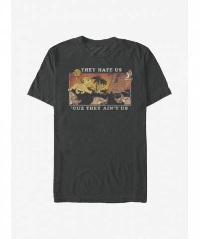 Disney Lion King Hate Us Ain't Us Men's Grey T-Shirt