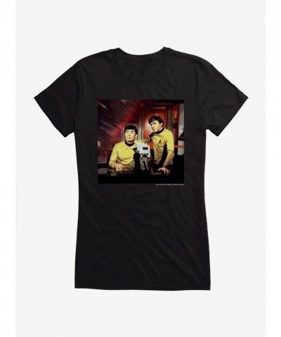 Star Trek Chekov and Sulu Cartoon Graphic Tee for Girls