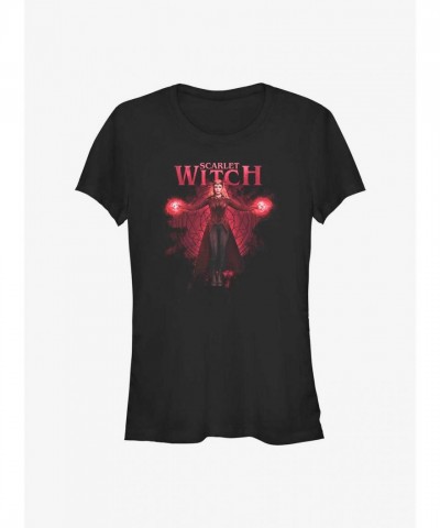 Marvel Scarlet Witch Dr. Strange Graphic Tee for Girls - Black