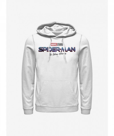 Marvel No Way Home Spider-Man Logo Hoodie - Men's White