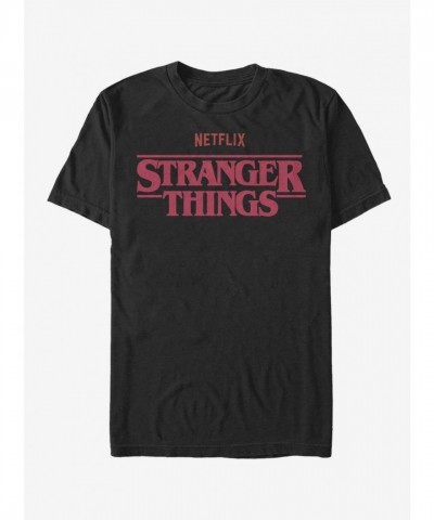 Stranger Things Inspired Netflix Logo T-Shirt - Men's Black